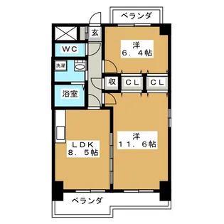 MERIDIAN【7階】の間取り