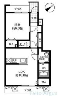 クレール調布【1階】の間取り