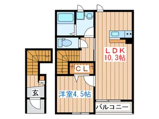 ベルクレスト【2階】の間取り