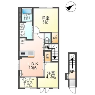 サニーシャンブル【2階】の間取り