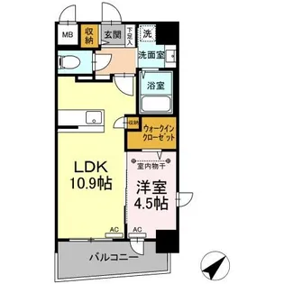 N-FLAT matsuyama【5階】の間取り