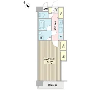 オザリア柏 レフィナード【3階】の間取り