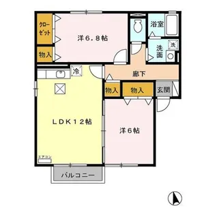 アスピラシオン B【1階】の間取り