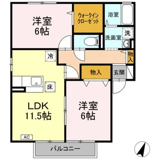 クレストコート【1階】の間取り