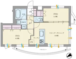 レイディアント【4階】の間取り