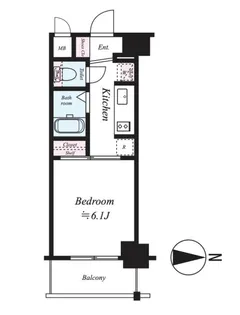 ル・パルトネール天王寺真田山【6階】の間取り