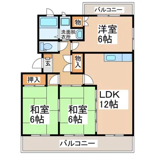 エトワール西田【3階】の間取り