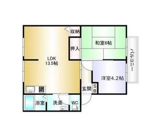 サンビレッジ田寺D棟【2階】の間取り