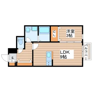 ピュアランド岩切【1階】の間取り