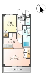 ヴィアーレ・ガーナ【4階】の間取り