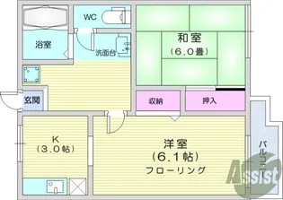 レジデンスカトレアA棟【1階】の間取り