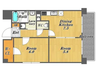 アルグラッド鷺洲公園【5階】の間取り