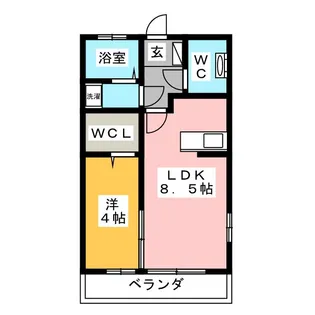 ドエル志都呂A・B【1階】の間取り