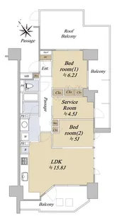 シティハウス平井サウス【11階】の間取り