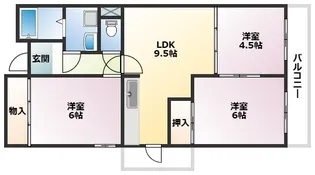 ガーネット森北町【2階】の間取り