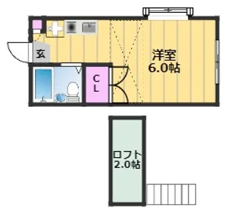 サウスヒル2【2階】の間取り