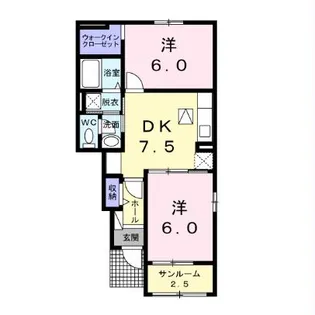 クレア ソレイユ【1階】の間取り