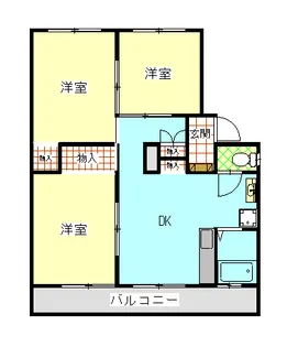 篠原マンション【1階】の間取り