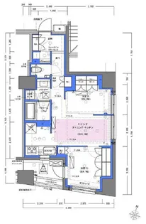 ディームス大手町ノース【9階】の間取り