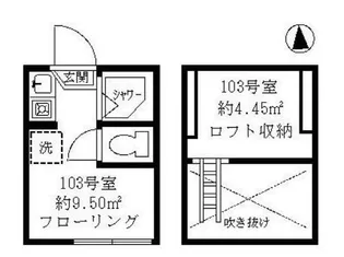 レジデンス新中野(レジデンスシンナカノ)【1階】の間取り