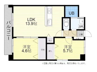 フローラ王子西【4階】の間取り