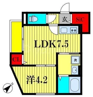 サンヒロ南流山【1階】の間取り