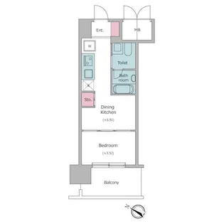 J.GRAN Court京町堀【2階】の間取り