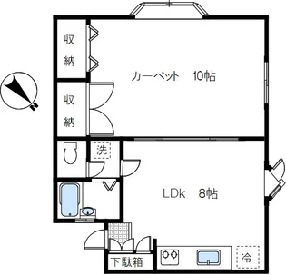 サニーレジデンス【2階】の間取り