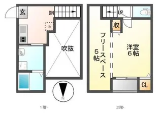 バウコーポ栄生【1階】の間取り