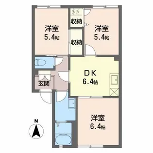 ファミールパレス【1階】の間取り