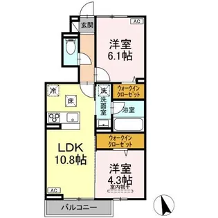 Sun・Coast【1階】の間取り