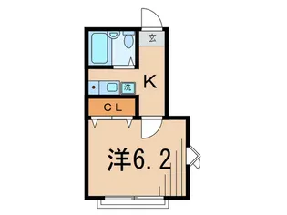 クリエール若林【1階】の間取り