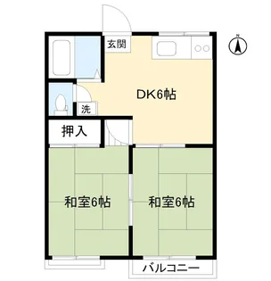 ハイツウエスト【2階】の間取り