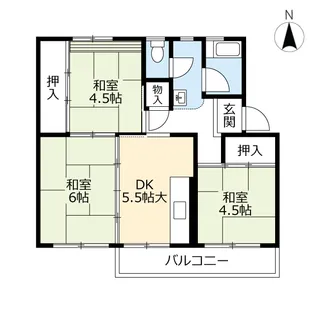 UR原【5階】の間取り