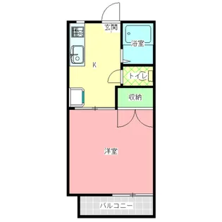 新田コーポ竹中A棟【2階】の間取り