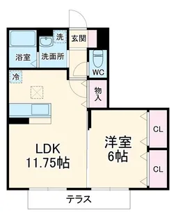 ハウスオブブランカ【1階】の間取り