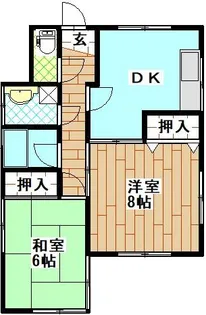 コーポいちのせ【1階】の間取り
