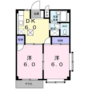 エルディム秀和【1階】の間取り