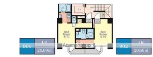 BloomTowerUeno【9階】の間取り