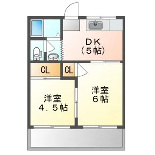 フジハイツ東棟 ※(株)ホームメイト管理【1階】の間取り