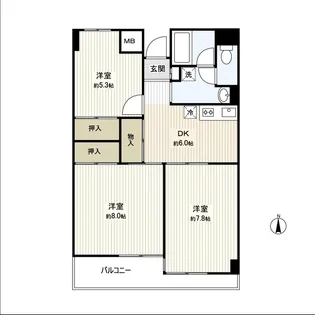 サンシャイン菊平ビル【3階】の間取り