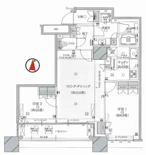 ザ湾岸タワーレックスガーデン【12階】の間取り