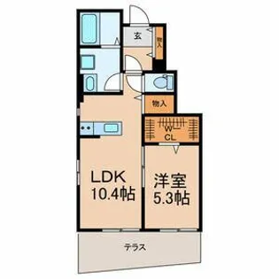 ヒルサイドSt.津田沼【1階】の間取り