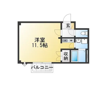 ガウディ若草【3階】の間取り