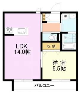 アネックス国立【2階】の間取り