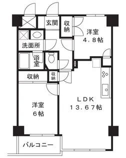 琳和サニーコート【2階】の間取り