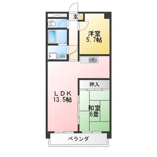 ブラッサム鵜の森【2階】の間取り
