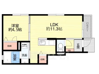 CoCo絹延【1階】の間取り