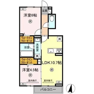 ロイヤルタウン大和町尼寺【1階】の間取り