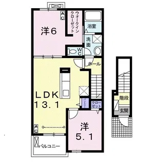 ラフィーネ・ユー【2階】の間取り